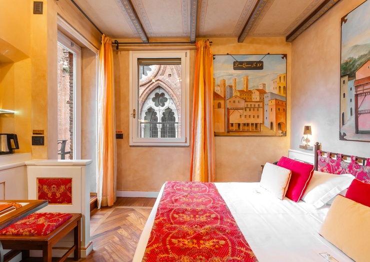 Deluxe Double Room with Terrace Art Hotel Commercianti Bologna Deluxe Double Room with Terrace Art Hotel Commercianti Bologna