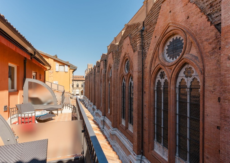 Deluxe Double Room with Terrace Art Hotel Commercianti Bologna Deluxe Double Room with Terrace Art Hotel Commercianti Bologna