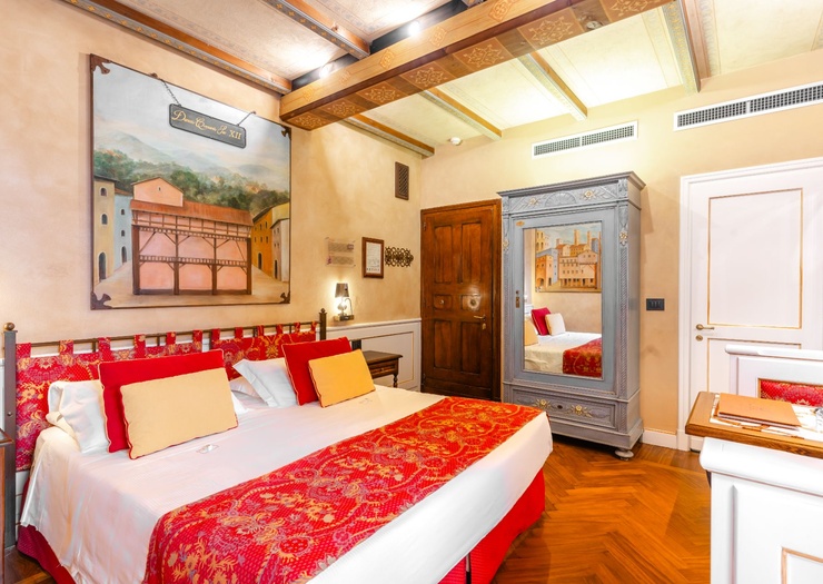 Deluxe Double Room with Terrace Art Hotel Commercianti Bologna Deluxe Double Room with Terrace Art Hotel Commercianti Bologna